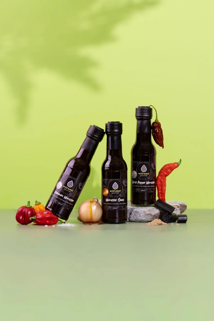 Three bottles of Worcester Sauce